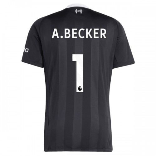 Maglia Portiere Liverpool A. Becker 1 2025-26 Maniche Corte Nera - Uomo Maglia Portiere Liverpool A. Becker 1 2025-26 Maniche Corte Nera - Uomo